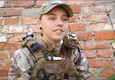Una immagine della soldatessa (foto della guardia nazionale ucraina) (ANSA)