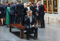 Draghi al museo Prado di Madrid (ANSA)