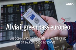 Al via il green pass europeo (ANSA)