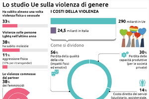 Infografica violenza di genere (ANSA)