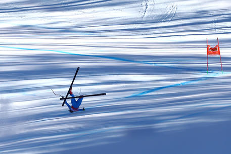 La brutta caduta di Sofia Goggia nel superG di Cortina © ANSA