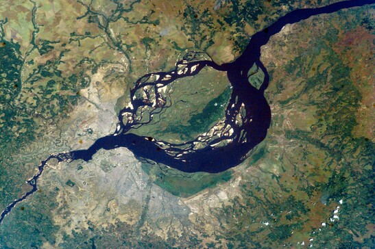 Il fiume Congo fotografato dalla Stazione Spaziale Internazionale (fonte: NASA, da Flickr)