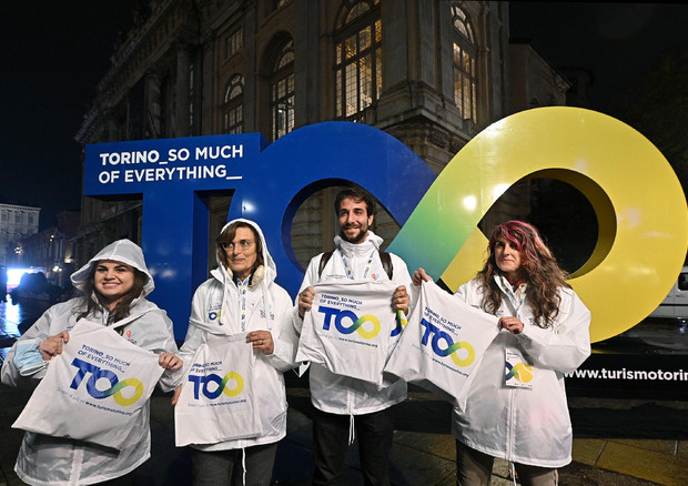 Torino, inaugurata speciale installazione che accompagner� i grandi eventi (foto: ANSA)