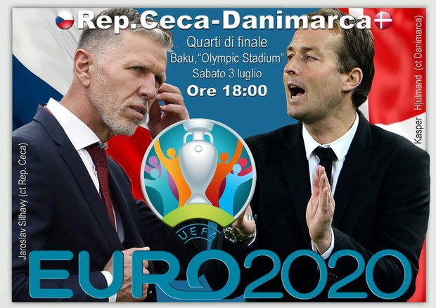 EURO2020, Quarti di finale: Rep. Ceca-Danimarca (foto: ANSA)