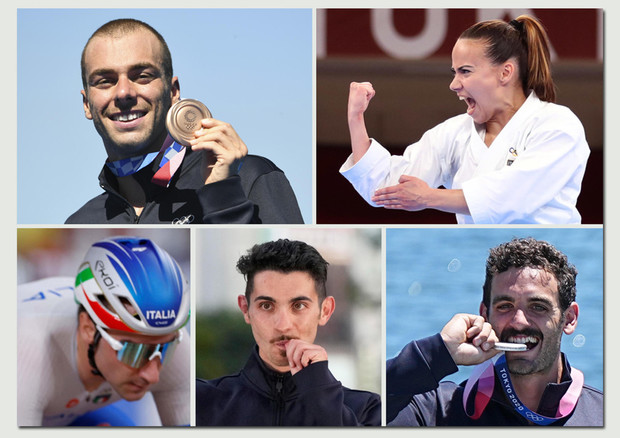 Le medaglie di oggi dell'Italia: Paltrinieri, Bottaro, Rizza, Stano, Viviani (foto: ANSA)