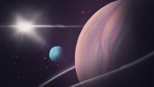 Rappresentazione artistica della seconda luna di un pianeta esterno al Sistema Solare finora scoperta. Il pianeta è un gigante simile a Giove, chiamato Kepler 1625b (fonte: Helena Valenzuela Widerström)