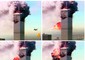 Una sequenza di  immagini tratte dal Tg4 che mostrano l'impatto di un secondo velivolo contro una delle due torri del  World Trade Center © Ansa