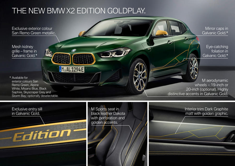 Bmw X2, Gold Play Edition per un nuovo look dinamico © Ansa