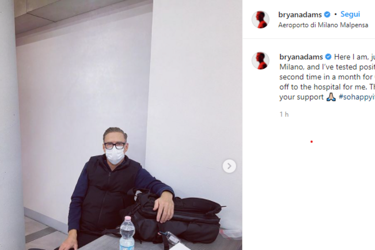 Covid: Bryan Adams positivo dopo controllo a Malpensa - RIPRODUZIONE RISERVATA